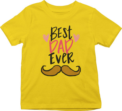 inkwale Boys & Girls Graphic Print Cotton Blend Regular T Shirt(Yellow, Pack of 1)
