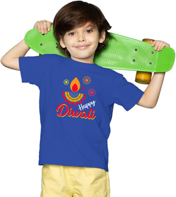 Zudys Boys Graphic Print Pure Cotton Oversized T Shirt(Light Blue, Pack of 1)