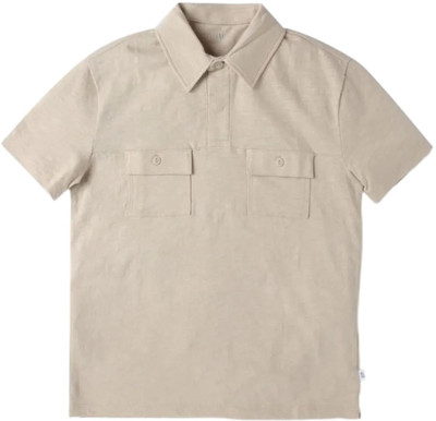 GAP Boys Solid Organic Cotton Regular T Shirt(Beige, Pack of 1)