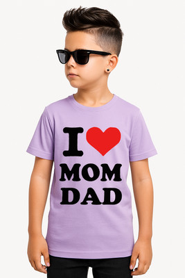 SQF Boys Printed Polyester Regular T Shirt(Purple, Pack of 1)