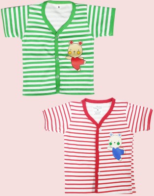 babeezworld Baby Boys & Baby Girls Printed Pure Cotton T Shirt(Multicolor, Pack of 2)