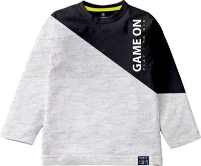 Codez Boys Colorblock Cotton Blend Regular T Shirt(Multicolor, Pack of 1)