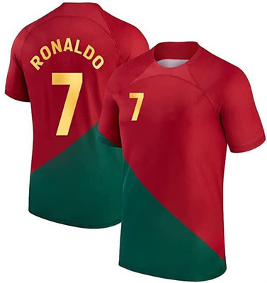 YUTU Boys & Girls Printed Polyester Regular T Shirt(Green, Red, Pack of 1)