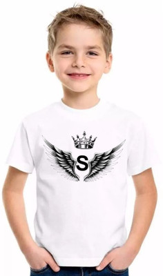 OJSR Boys & Girls Printed Polyester Regular T Shirt(White, Pack of 1)