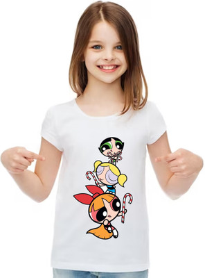 Shubham designer gallery Baby Boys & Baby Girls Printed Polyester Regular T Shirt(White, Pack of 1)