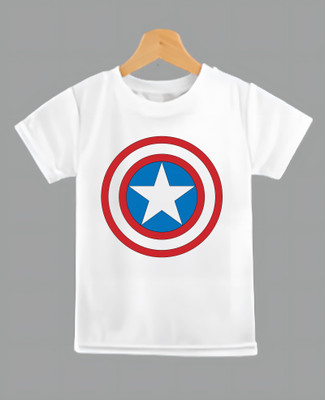 ORATEIS TREND Boys Solid, Graphic Print Pure Cotton Regular T Shirt(White, Pack of 1)