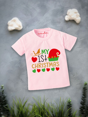 Babywish Baby Boys & Baby Girls Printed Pure Cotton Regular T Shirt(Multicolor, Pack of 1)