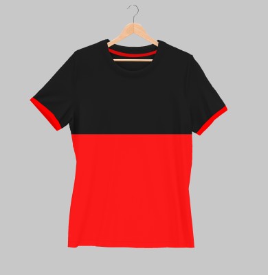 SURTI ENTERPRISES Boys Colorblock Pure Cotton T Shirt(Red, Pack of 1)
