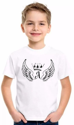 OJSR Boys & Girls Printed Polyester Regular T Shirt(White, Pack of 1)