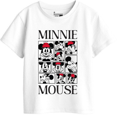 BonOrganik Girls Printed Pure Cotton Regular T Shirt(White, Pack of 1)