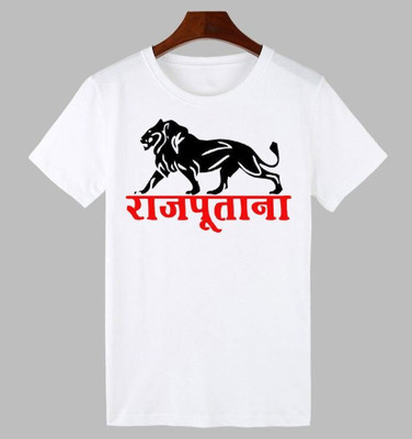 INDIAN EAGLE Boys & Girls Printed Polyester Regular T Shirt(White, Pack of 1)