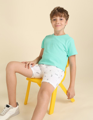U.S. POLO ASSN. Boys Graphic Print Pure Cotton Regular T Shirt(Blue, Pack of 1)
