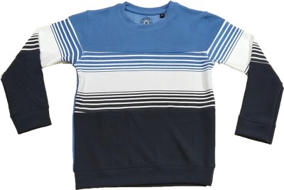 A.K.S CLOTHING Boys & Girls Striped Cotton Blend T Shirt(Brown, Pack of 1)