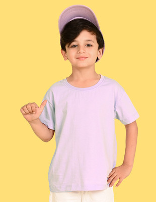 Nusyl Boys Graphic Print Cotton Blend Oversized T Shirt(Purple, Pack of 1)