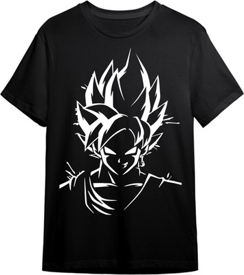Litway Boys Printed Pure Cotton Regular T Shirt(Black, Pack of 1)