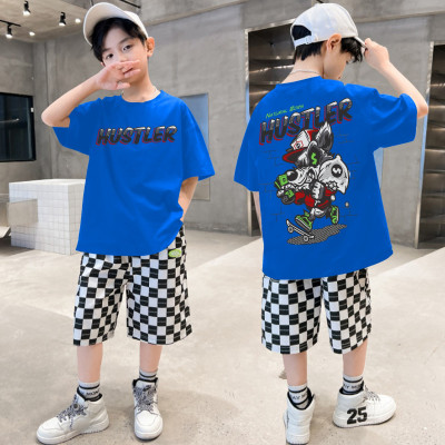 Trip colours Baby Boys & Baby Girls Printed Cotton Blend Regular T Shirt(Blue, Pack of 1)