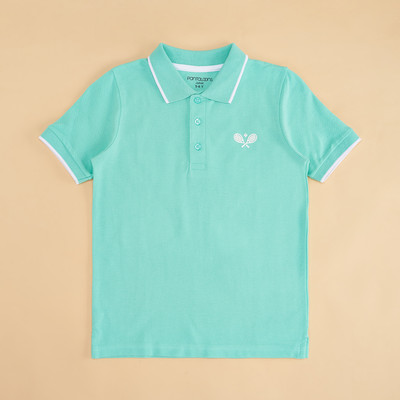 Pantaloons Junior Boys Printed Pure Cotton Regular T Shirt(Green, Pack of 1)