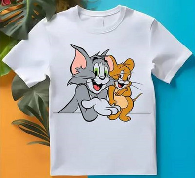 EAZYTEK Boys & Girls Printed Polyester Regular T Shirt(White, Pack of 1)