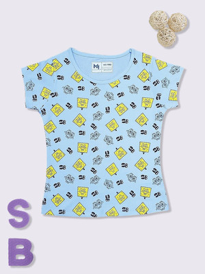 YK X Minute Mirth Boys & Girls Printed Pure Cotton Oversized T Shirt(Multicolor, Pack of 1)