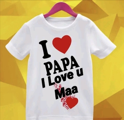 TDFASHIONNS Baby Boys & Baby Girls Printed Polyester Regular T Shirt(White, Pack of 1)