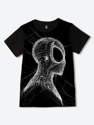 YK Marvel Boys Printed Cotton Blend Regular T Shirt(Black, Pack of 1)