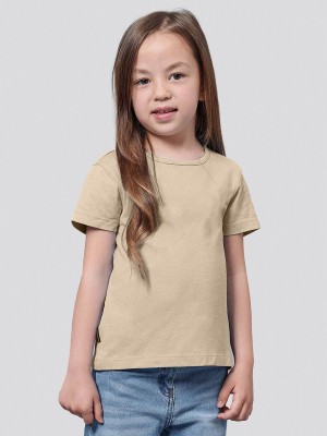 radprix Boys Typography, Graphic Print Pure Cotton T Shirt(Beige, Pack of 1)
