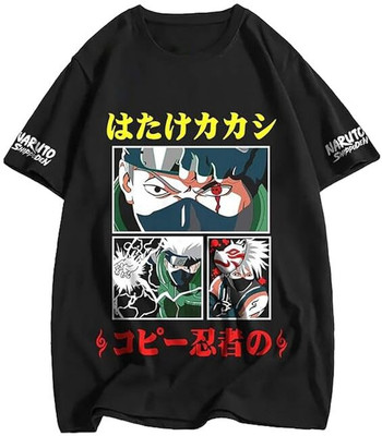 WardrobeChoice Boys & Girls Printed Polyester Regular T Shirt(Black, Pack of 1)