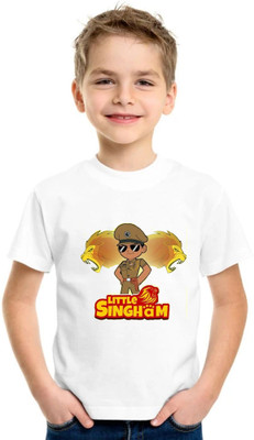 SNIFFY Baby Boys & Baby Girls Printed Polyester Regular T Shirt(White, Pack of 1)