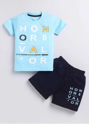 FUNKTAIL Baby Boys Casual T-shirt Shorts(Sky Blue)