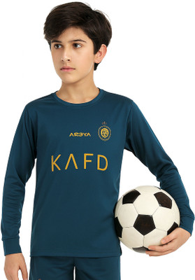 DOSTITCH Boys & Girls Printed Polyester Regular T Shirt(Blue, Pack of 1)