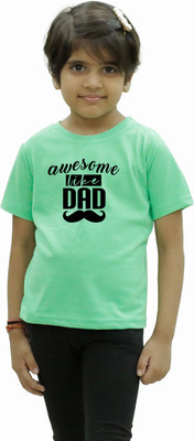 CHOMMBOOKA TRENDING Boys Printed Cotton Blend Regular T Shirt(Green, Pack of 1)