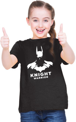 Mahi Fab Trend Girls Printed Polyester Oversized T Shirt(Black, Pack of 1)