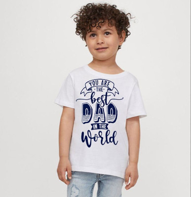 INDIAN EAGLE Boys & Girls Printed Polyester Regular T Shirt(White, Pack of 1)
