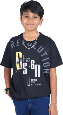 Yellowtoons Boys Printed Cotton Blend Regular T Shirt(Multicolor, Pack of 1)