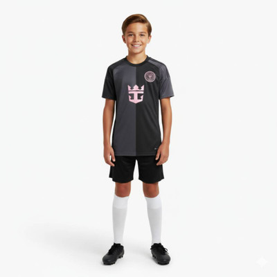 PRASEL Boys & Girls Printed Polyester Regular T Shirt(Green, Pack of 1)