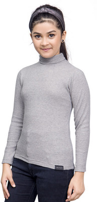 Sembian Boys & Girls Solid Cotton Blend Regular T Shirt(Grey, Pack of 1)