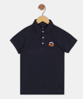 Allen Solly Boys Printed Pure Cotton Regular T Shirt(Black, Pack of 1)