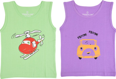 Toddylon Baby Boys & Baby Girls Printed Pure Cotton Regular T Shirt(Multicolor, Pack of 2)