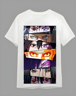 Anu Baby Boys Printed Polyester Regular T Shirt(White, Pack of 1)