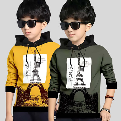 Ticoss Baby Boys & Baby Girls Typography Cotton Blend Regular T Shirt(Multicolor, Pack of 2)