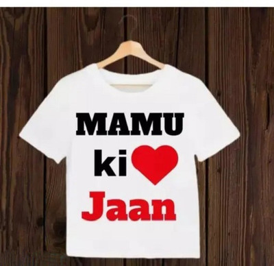 Smrink Boys & Girls Printed Polyester Regular T Shirt(White, Pack of 1)