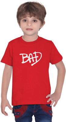 TANTRA Boys Printed Cotton Blend Regular T Shirt(Red, Pack of 1)