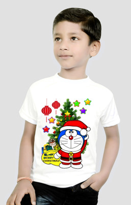 RIvoPrints Baby Boys & Baby Girls Printed Polycotton Regular T Shirt(White, Pack of 1)