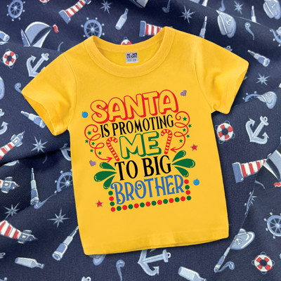 MOMS DESIRE Baby Boys & Baby Girls Self Design Cotton Blend Regular T Shirt(Yellow, Pack of 1)