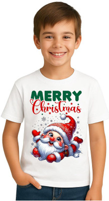 Convoy Boys & Girls Printed Polycotton Regular T Shirt(White, Pack of 1)