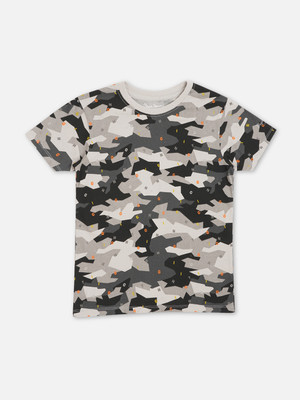 Pepe Jeans Boys Printed Pure Cotton Regular T Shirt(Multicolor, Pack of 1)