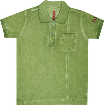 CUJOE Boys Printed Pure Cotton Regular T Shirt(Green, Pack of 1)