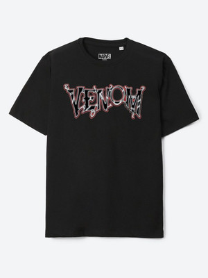WYM TREND Boys Printed Cotton Blend Regular T Shirt(Black, Pack of 1)