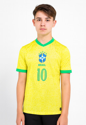 DOSTITCH Boys & Girls Printed Polyester Regular T Shirt(Yellow, Pack of 1)