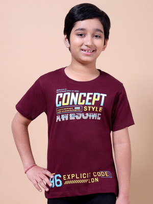 FREEZEANDFROST Boys Printed Cotton Blend Regular T Shirt(Multicolor, Pack of 3)